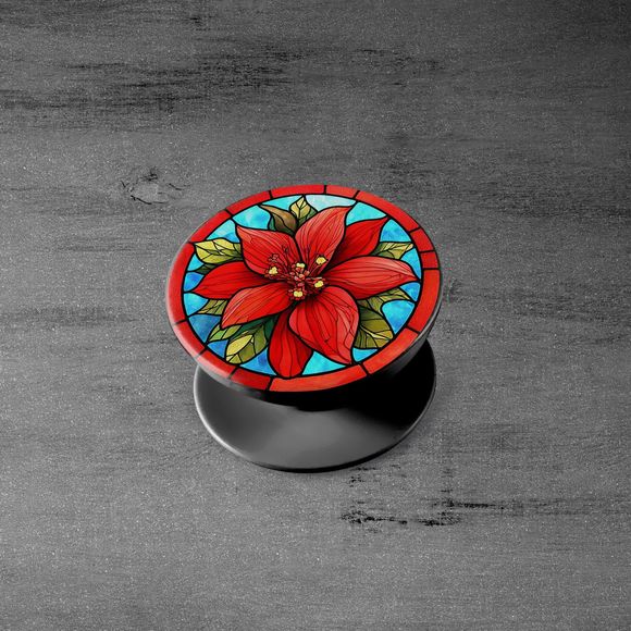 PopSockets Poinsettia Red Christmas Flower for Phone Women Swappable PopGrip - Picture 8 of 13